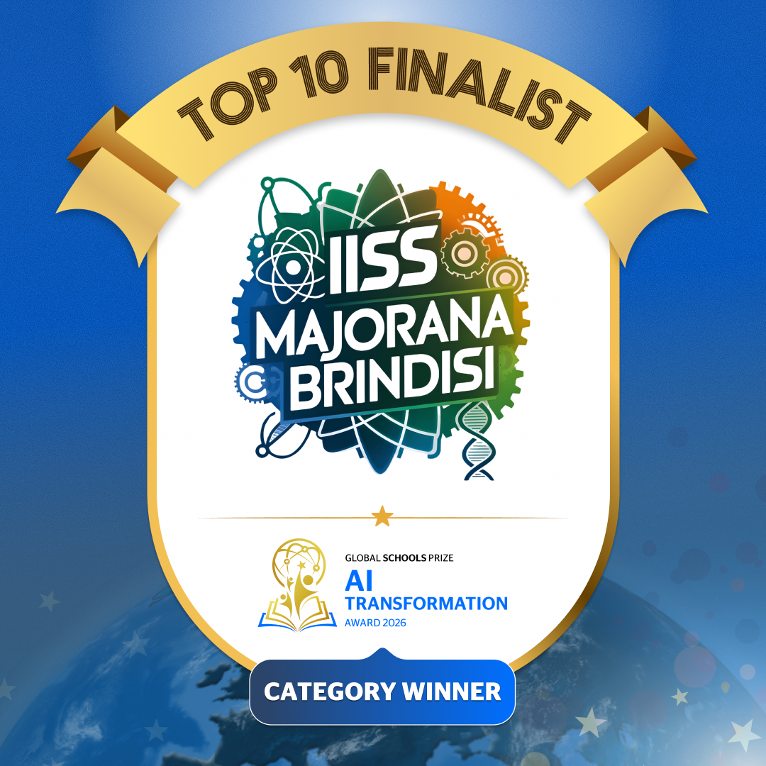 IISS Majorana Brindisi – Top 10 Finalist · Category Winner · Global Schools Prize AI Transformation Award 2026